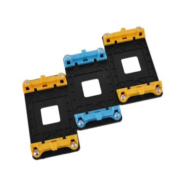 Imagem de A ABSOPRO Base de suporte para ventilador de CPU 3 peças amarelo azul para substituição de item AMD AM2 AM2+ AM3 AM3+ FM1
