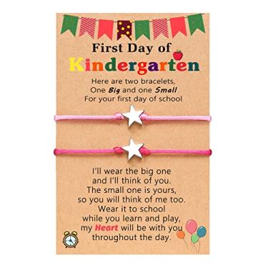 Imagem de Pulseiras First Day of School, Preto/Rosa/Azul/Vermelho/Fúcsia Pulseiras Star para Mommy and Me, Corda, Sem pedras preciosas