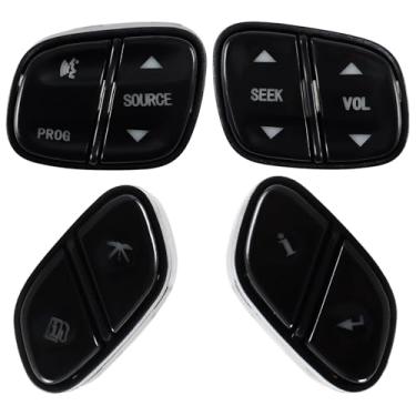 Imagem de KPALAG Kit de botão de controle de volante compatível com Chevy Silverado Avalanche GMC Sierra Yukon Envoy Cadillac Escalade Substituição: 21997738