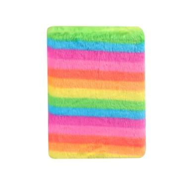 Imagem de BOLLEY JOSS Caderno estrelado de pelúcia diário felpudo para meninas adolescentes bloco de escrita A5 forrado com 160 páginas