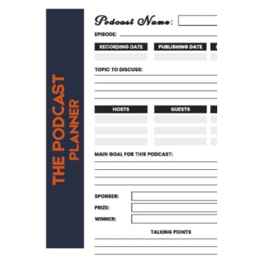 Imagem de The Podcast Planner: Funny Podcast Log Book Planner, Hosting Notebook & Podcasting Journal Logbook for Planning Perfect Podcasts For personal