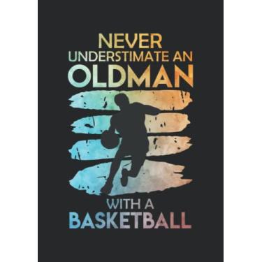 Imagem de Notizbuch A4 dotted, gepunktet, punktiert mit Softcover Design: Basketball Basketballer alter Mann Vater Basketballer: 120 dotted (Punktgitter) DIN A4 Seiten