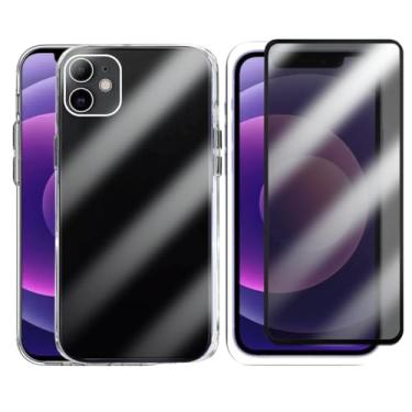 Imagem de Kit Proteção iPhone 12, Capinha Transparente Space + Película 3D Privacidade Anti Espião