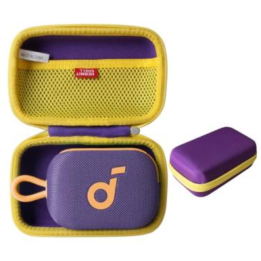 Imagem de Hermitshell Capa rígida de viagem para alto-falante Bluetooth Soundcore Select 4 Go da Anker (apenas capa) (zíper roxo + amarelo)