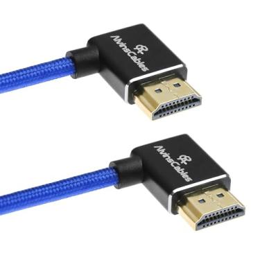 Imagem de Alvin's Cables Cabo HDMI 8K para Atomos Ninja, 2.1 48Gbps 8K @60Hz 4K@120Hz Cabo espiral trançado de alta velocidade para Sony FS5 FS7 FX9, BMPCC, para Canon C300 C500, para Feelworld, ângulo direito