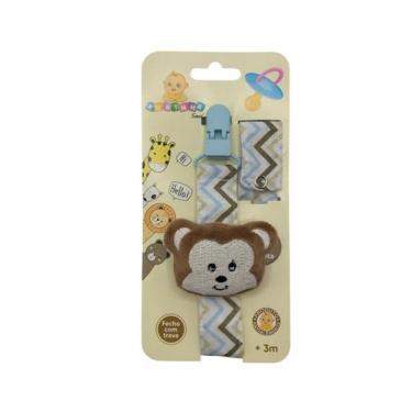 Imagem de Prendedor de Chupeta com Bichinho de Pelucia e Trava Premium - XIKINHA