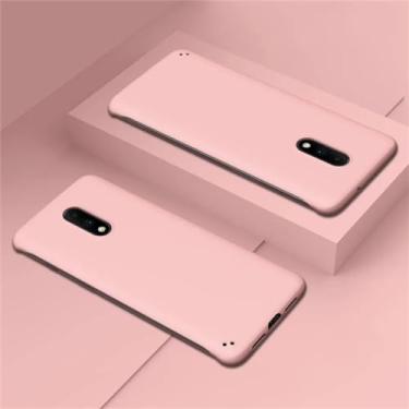 Imagem de Capa de telefone fina sem moldura para OnePlus 11 10 9 9R 8 8T 7T 7 Pro Ultrafina cor doce fosca capa traseira de plástico rígido, rosa, para OnePlus 8 Pro