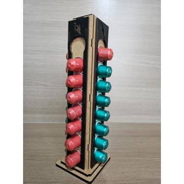 Imagem de Porta Cápsulas Compatível com Cápsula Nespresso 32 Unidades Cantinho do Café Resistente Box Para Café Nespresso Máquina Organização Praticidade de forma Elegante para sua Cozinha