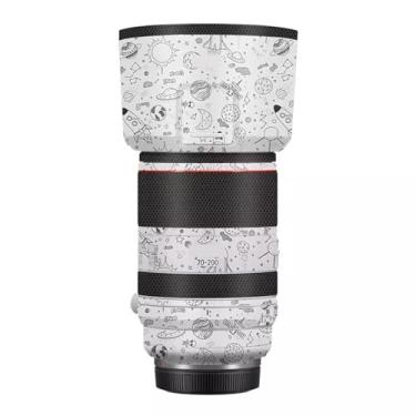 Imagem de Para Canon RF 70-200 mm F2.8 L is USM Vinyl Wrap Decalque Skin Film Anti-Scratch Camera Lens Body Protector Coat 70-200 2.8 (Cartoon Space White)