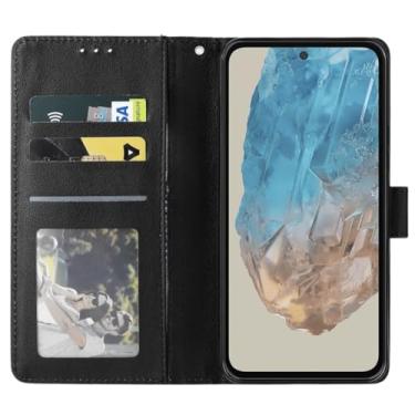 Imagem de Capa Capinha Carteira Flip Couro Compatível Samsung Galaxy M35 Premium (PRETO)