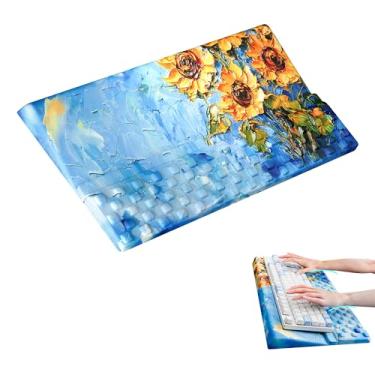 Imagem de Ospelelf Almofada ergonômica para descanso de pulso com suporte de teclado confortável para jogos de escritório