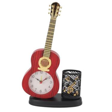 Imagem de Relógio da mesa Multifuncional Decorativa da mesa de mesa Tabela de alarme vintage Pen do porta -lápis Sharpner Home Home