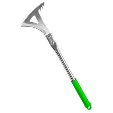 Imagem de Ferramenta de remoção de ervas daninhas multifuncional para jardinagem, ferramenta manual 3 em 1 (foice, extrator de ervas daninhas, cortador raspador) lâmina de aço inoxidável resistente à ferrugem