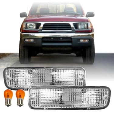 Imagem de Luz para-choque USR 95-00 Tacoma 2WD – Par de lâmpadas de seta frontal (esquerda + direita) - Compatível com Toyota Tacoma 2WD/4WD e 98-00 Tacoma 2WD 1995-1997 sem caminhão pré-corredor (LENTE LEAR c/