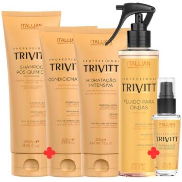 Imagem de Kit Trivitt Com Hidratação + Fluido Para Ondas + Reparador Pontas - It