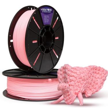 Imagem de Filamento PLA Velvet High Speed 1Kg 1,75mm Efeito Aveludado Impressora 3D FDM Voolt3D (Rosa Bebe Velvet)