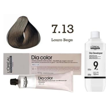 Imagem de Tonalizante Dia Color 7.13 Louro Bege + Emulsão Reveladora 9v  L'Oréal