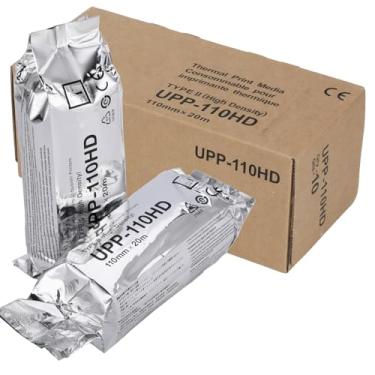 Imagem de YABOYUGO Compatível com Sony Upp-110Hd, Papel Ultrassônico de Alto Brilho 110 Filme/Mídia, 110Mm X 18M 10 Rolos