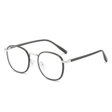 Imagem de HCPIHF Armação de óculos transparente feminina masculina com bloqueio de metal óculos feminino, 2, tamanho único