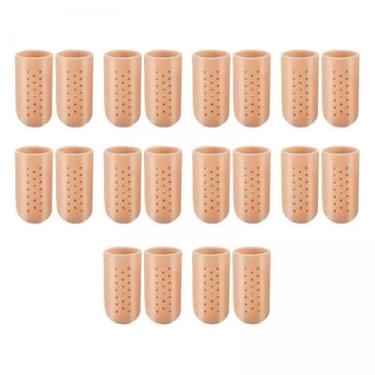 Imagem de Zialofi 2x 20pcs Big Toe Caps de Cedção Respirável Gel Protetores de Silicone Chopset Guards For Pedails Perda de Calos Homens Homens Mulheres