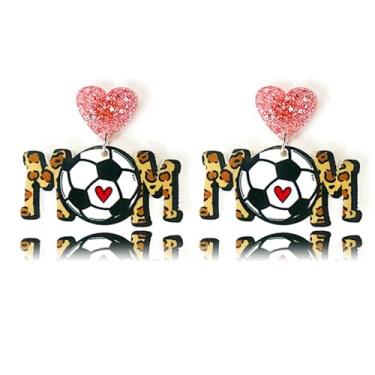 Imagem de coadipress Brincos de carta de futebol americano, unissex, leve, acrílico, futebol, amor, coração, esportes, torcedores, jogadores, joias, Medium, Acrílico, Sem pedra preciosa