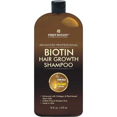 Imagem de Shampoo para regeneração e queda de cabelo de 16 fl oz, com bloqueadores de dht, colágeno e células-tronco shampoo hidratante, desintoxicante e volumi