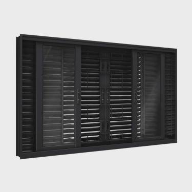 Imagem de Janela de Aço Veneziana Flex com Grade Quadrada 6 Folhas 100X200cm Facilitá Lucasa