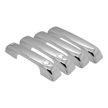 Imagem de SEGADEN Capa de maçaneta cromada compatível com FORD F-150 2021-2025 (4 portas sem abertura de passageiro com orifício de chave inteligente) XG7729