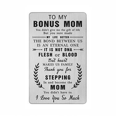 Imagem de TANWIH To My Stepmom Gifts Stepmother Wallet Card, Thank You for Stepping In and Become The Mom You Didn't Have To, Step Mom Aniversário Natal Dia das Mães