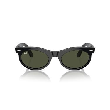 Imagem de Óculos de Sol Ray-Ban Wayfarer Oval 0RB2242 901/31 Tam 53 / Preto - Lentes Verde