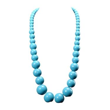 Imagem de KIFEDSLJ Colares grandes e grossos com contas de madeira, colar africano, gola tribal, gargantilha feminina, Madeira, Sem Pedra Preciosa