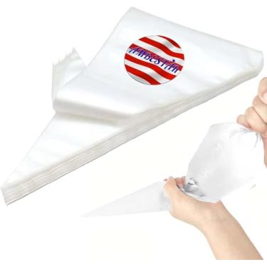 Imagem de Sacos de confeiteiro resistentes de 48 cm, 100 peças, sacos de decoração descartáveis AMBESTAR grossos anti-explosão para pontas de todos os tamanhos, acopladores e kits de suprimentos de doces