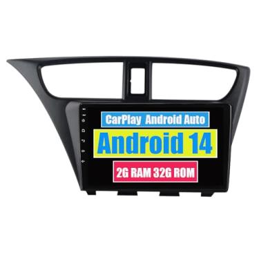 Imagem de RoverOne Central Multimídia para Honda Civic Hatchback 2012 2013 2014 2015 2016 2017 com CarPlay Android Auto Navegação GPS Bluetooth Radio Estéreo WiFi