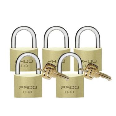 Imagem de Kit 5und Cadeado De Latão Lt 40 40mm Pado