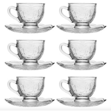 Imagem de Conjunto de 6 Xícaras de Chá com Pires de Cristal Ecológico New Butter