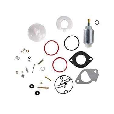 Imagem de Trucktok Kit de reparo de carburador 796184 com substituição de válvula solenóide de combustível do carburador 699915 para B&S Master Overhaul Nikki Carb Craftsman cortador de grama trator