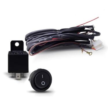 Imagem de Chicote Universal Farol Milha Auxiliar Com Rele Fusível - Sp Acessório