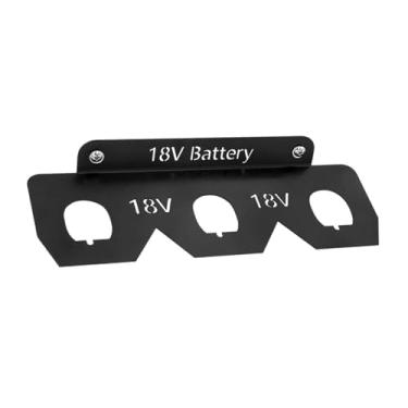 Imagem de Generic Suporte de bateria, organizador de rack, suporte de parede para garagem, trabalho, caminhão, oficina, 3 Vagas