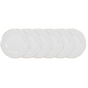 Imagem de Conjunto De Pratos Rasos 06 Peças Pomerode Ouro Schmidt