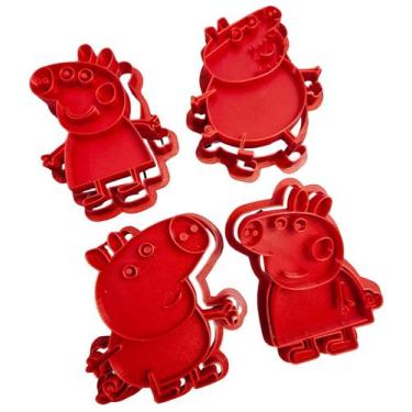 Imagem de Cortadores de Biscoitos e Massas Peppa Pig 4pçs - Genérica