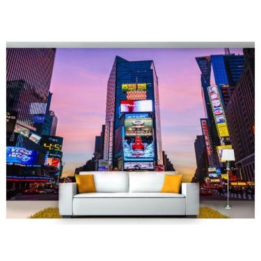 Imagem de Papel De Parede Cidade Time Square Ny Taxi 3D Ncd191 - Você Decora