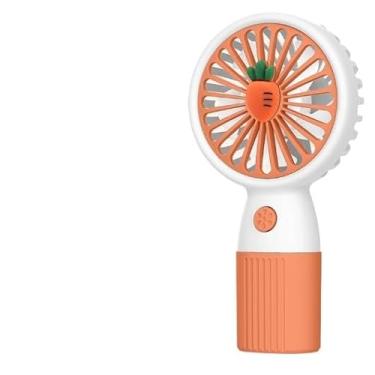 Imagem de Ventilador Portátil Recarregável Bateria Silencioso Turbo (Branco/Laranja)