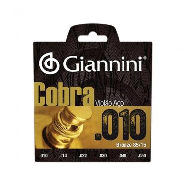 Imagem de Corda Para Violao Giannini Geefle Bronze Cobra 85-15 0,010