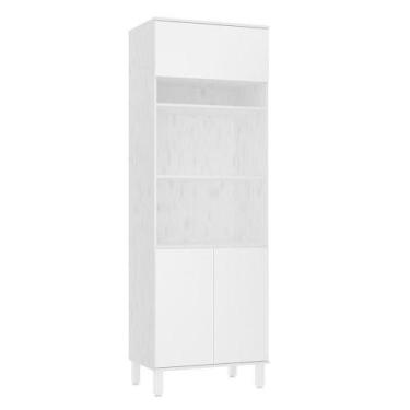 Imagem de Paneleiro 70cm 3 Portas E 2 Nichos Para Forno Microondas Dor Branco/br