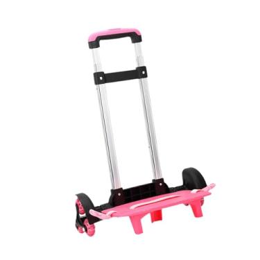 Imagem de KiBcsLic Carrinho de subir escadas com alça telescópica de 3 níveis de altura, suporte de liga de alumínio, carrinho de mão com rodas para uso diário em