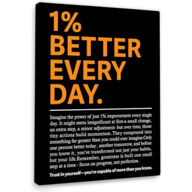 Imagem de YEOION 1% arte de parede para decoração de parede de escritório, citações positivas decoração de parede para sala de aula e escola