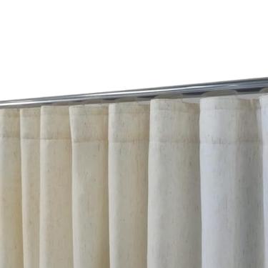 Imagem de Cortina Wave Gaze de Linho com Forro Microfibra Trilho Suíço MAX Largura 6,00m Altura 2,60m (Natural)