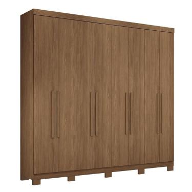 Imagem de Guarda Roupa Casal Master New 8 Portas Jatobá Com Pés - Santos Andirá Jatobá