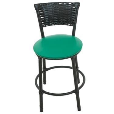 Imagem de BANQUETAS BAIXA BANCO FIBRA SINTETICA JUNCADA COZINHA CASA (VERDE)