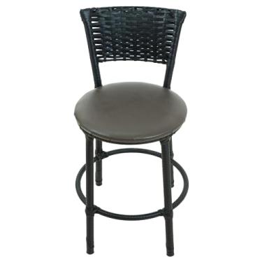 Imagem de BANQUETAS BAIXA BANCO FIBRA SINTETICA JUNCADA COZINHA CASA (MARROM)